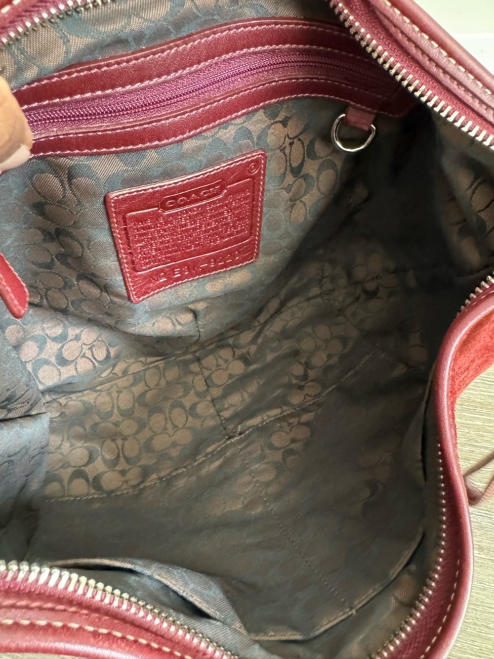 Vintage Coach Suede Ergo Shoulder Hobo Bag - Picture 4 of 16